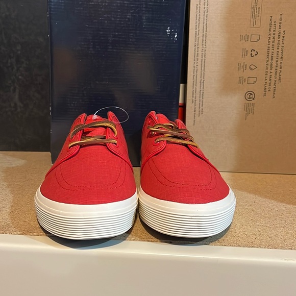 Polo Ralph Lauren Faxon Ripstop shoes sneakers new red Mens Size 11.5 - Picture 6 of 13